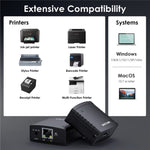 WAVLINK NU72P11 100Mbps 網路印表機伺服器 USB 2.0 網路印表機電源適配器，美規插頭，英規插頭，歐規插頭，澳規插頭