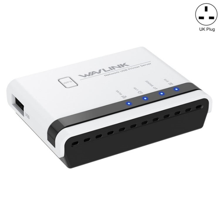 WAVLINK NU516U1 USB2.0 無線印表機伺服器，具 10 / 100Mbps LAN / WiFi 橋接功能，美規插頭，英規插頭，歐規插頭，澳規插頭