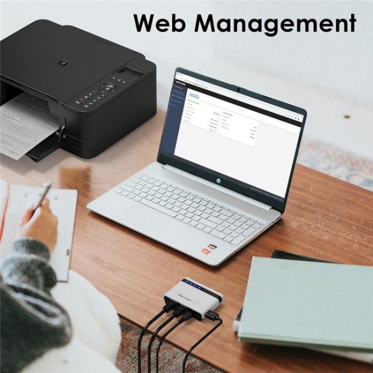 WAVLINK NU516U1 USB2.0 無線印表機伺服器，具 10 / 100Mbps LAN / WiFi 橋接功能，美規插頭，英規插頭，歐規插頭，澳規插頭