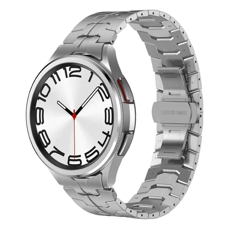鋼鐵人曲面連接不鏽鋼錶帶，適用於 Samsung Galaxy Watch6 Classic 43 / 47mm，Samsung Galaxy Watch 6 40 / 44mm，Samsung Galaxy Watch 5 40 / 44mm，Samsung Galaxy Watch 5 Pro，Samsung Galaxy Watch 4 40 / 44mm
