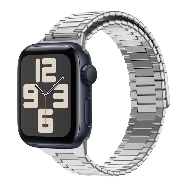 竹紋磁性不鏽鋼金屬錶帶，適用於 Apple Watch SE 2023 44mm，適用於 Apple Watch SE 2023 40mm，適用於 Apple Watch Ultra 2 49mm，適用於 Apple Watch Series 9 45mm，適用於 Apple Watch Series 9 41mm，適用於 Apple Watch Ultra 49mm