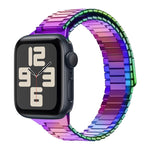 竹紋磁性不鏽鋼金屬錶帶，適用於 Apple Watch SE 2023 44mm，適用於 Apple Watch SE 2023 40mm，適用於 Apple Watch Ultra 2 49mm，適用於 Apple Watch Series 9 45mm，適用於 Apple Watch Series 9 41mm，適用於 Apple Watch Ultra 49mm