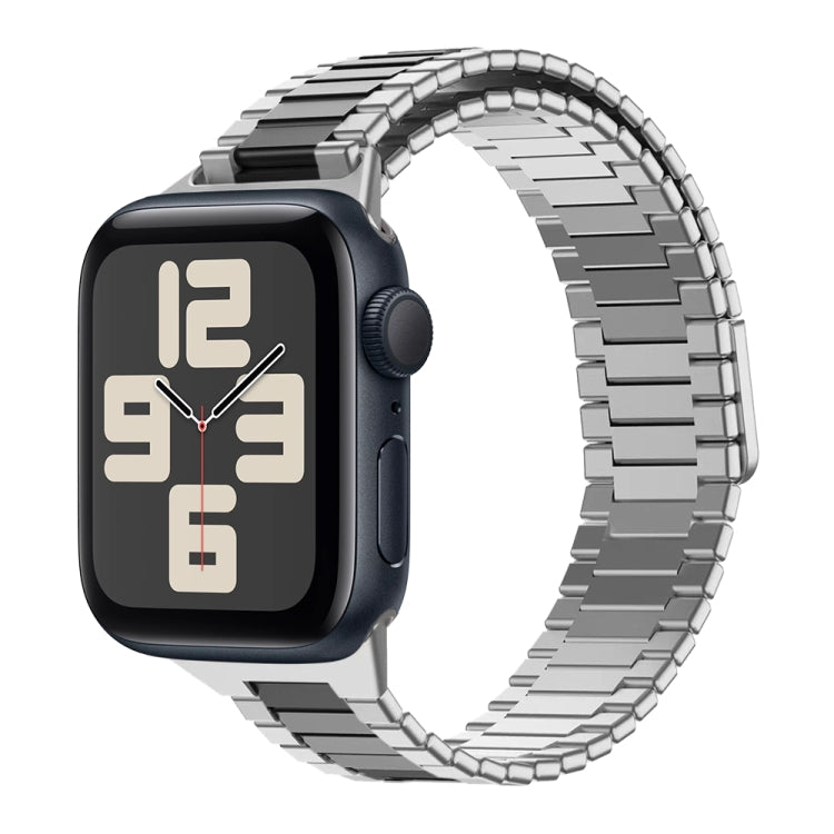 竹紋磁性不鏽鋼金屬錶帶，適用於 Apple Watch SE 2023 44mm，適用於 Apple Watch SE 2023 40mm，適用於 Apple Watch Ultra 2 49mm，適用於 Apple Watch Series 9 45mm，適用於 Apple Watch Series 9 41mm，適用於 Apple Watch Ultra 49mm