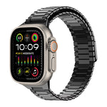 竹紋磁性不鏽鋼金屬錶帶，適用於 Apple Watch SE 2023 44mm，適用於 Apple Watch SE 2023 40mm，適用於 Apple Watch Ultra 2 49mm，適用於 Apple Watch Series 9 45mm，適用於 Apple Watch Series 9 41mm，適用於 Apple Watch Ultra 49mm