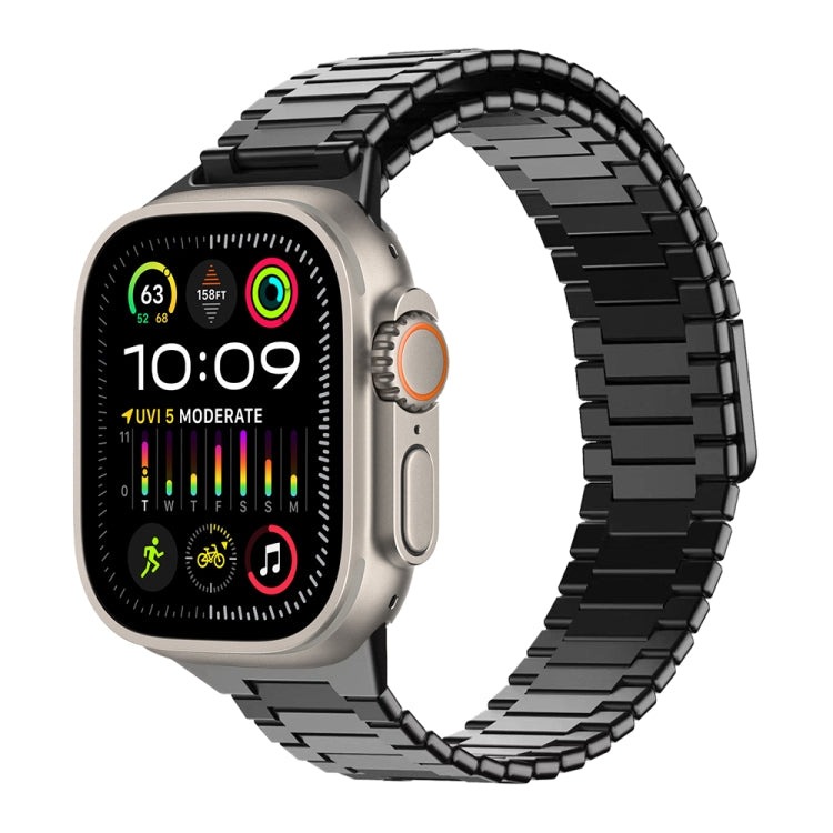 竹紋磁性不鏽鋼金屬錶帶，適用於 Apple Watch SE 2023 44mm，適用於 Apple Watch SE 2023 40mm，適用於 Apple Watch Ultra 2 49mm，適用於 Apple Watch Series 9 45mm，適用於 Apple Watch Series 9 41mm，適用於 Apple Watch Ultra 49mm