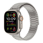 竹紋磁性不鏽鋼金屬錶帶，適用於 Apple Watch SE 2023 44mm，適用於 Apple Watch SE 2023 40mm，適用於 Apple Watch Ultra 2 49mm，適用於 Apple Watch Series 9 45mm，適用於 Apple Watch Series 9 41mm，適用於 Apple Watch Ultra 49mm