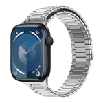 竹紋磁性不鏽鋼金屬錶帶，適用於 Apple Watch SE 2023 44mm，適用於 Apple Watch SE 2023 40mm，適用於 Apple Watch Ultra 2 49mm，適用於 Apple Watch Series 9 45mm，適用於 Apple Watch Series 9 41mm，適用於 Apple Watch Ultra 49mm