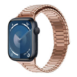 竹紋磁性不鏽鋼金屬錶帶，適用於 Apple Watch SE 2023 44mm，適用於 Apple Watch SE 2023 40mm，適用於 Apple Watch Ultra 2 49mm，適用於 Apple Watch Series 9 45mm，適用於 Apple Watch Series 9 41mm，適用於 Apple Watch Ultra 49mm