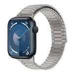 竹紋磁性不鏽鋼金屬錶帶，適用於 Apple Watch SE 2023 44mm，適用於 Apple Watch SE 2023 40mm，適用於 Apple Watch Ultra 2 49mm，適用於 Apple Watch Series 9 45mm，適用於 Apple Watch Series 9 41mm，適用於 Apple Watch Ultra 49mm