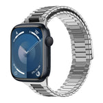 竹紋磁性不鏽鋼金屬錶帶，適用於 Apple Watch SE 2023 44mm，適用於 Apple Watch SE 2023 40mm，適用於 Apple Watch Ultra 2 49mm，適用於 Apple Watch Series 9 45mm，適用於 Apple Watch Series 9 41mm，適用於 Apple Watch Ultra 49mm