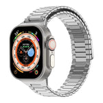 竹紋磁性不鏽鋼金屬錶帶，適用於 Apple Watch SE 2023 44mm，適用於 Apple Watch SE 2023 40mm，適用於 Apple Watch Ultra 2 49mm，適用於 Apple Watch Series 9 45mm，適用於 Apple Watch Series 9 41mm，適用於 Apple Watch Ultra 49mm