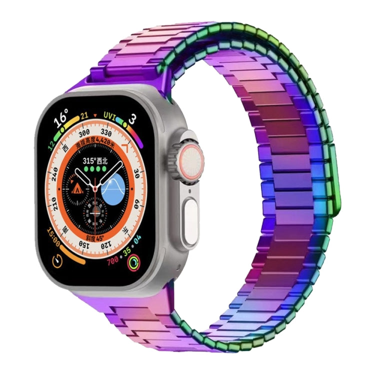 竹紋磁性不鏽鋼金屬錶帶，適用於 Apple Watch SE 2023 44mm，適用於 Apple Watch SE 2023 40mm，適用於 Apple Watch Ultra 2 49mm，適用於 Apple Watch Series 9 45mm，適用於 Apple Watch Series 9 41mm，適用於 Apple Watch Ultra 49mm