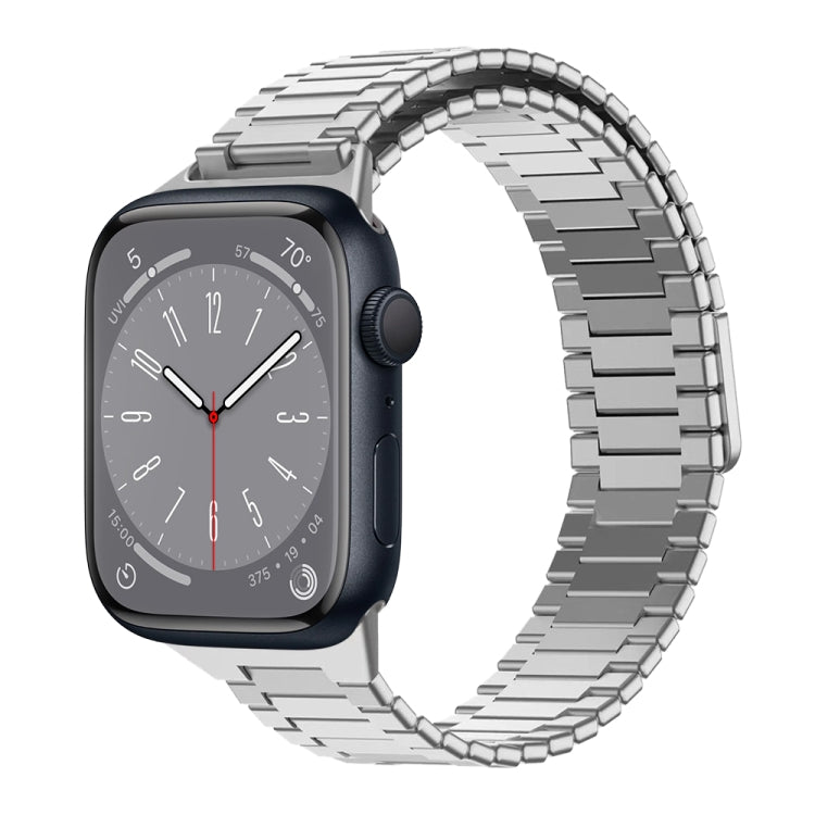 竹紋磁性不鏽鋼金屬錶帶，適用於 Apple Watch Series 8 41mm，適用於 Apple Watch Series 8 45mm，適用於 Apple Watch SE 2022 40mm，適用於 Apple Watch SE 2022 44mm，適用於 Apple Watch Series 7 41mm，適用於 Apple Watch Series 7 45mm