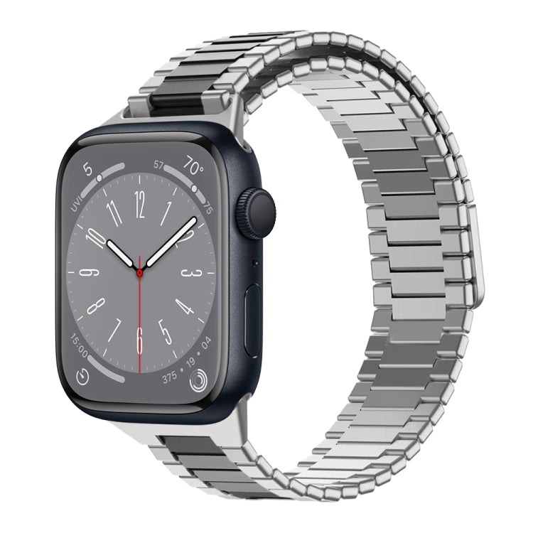 竹紋磁性不鏽鋼金屬錶帶，適用於 Apple Watch Series 8 41mm，適用於 Apple Watch Series 8 45mm，適用於 Apple Watch SE 2022 40mm，適用於 Apple Watch SE 2022 44mm，適用於 Apple Watch Series 7 41mm，適用於 Apple Watch Series 7 45mm