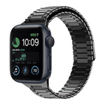竹紋磁性不鏽鋼金屬錶帶，適用於 Apple Watch Series 8 41mm，適用於 Apple Watch Series 8 45mm，適用於 Apple Watch SE 2022 40mm，適用於 Apple Watch SE 2022 44mm，適用於 Apple Watch Series 7 41mm，適用於 Apple Watch Series 7 45mm