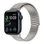 竹紋磁性不鏽鋼金屬錶帶，適用於 Apple Watch Series 8 41mm，適用於 Apple Watch Series 8 45mm，適用於 Apple Watch SE 2022 40mm，適用於 Apple Watch SE 2022 44mm，適用於 Apple Watch Series 7 41mm，適用於 Apple Watch Series 7 45mm