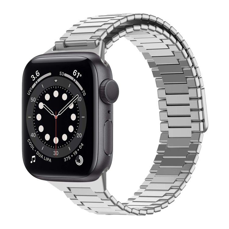 竹紋磁性不鏽鋼金屬錶帶，適用於 Apple Watch Series 6 40mm，適用於 Apple Watch Series 6 44mm，適用於 Apple Watch Series 5 44mm，適用於 Apple Watch Series 5 40mm，適用於 Apple Watch Series 4 44mm，適用於 Apple Watch Series 4 40mm