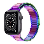 竹紋磁性不鏽鋼金屬錶帶，適用於 Apple Watch Series 6 40mm，適用於 Apple Watch Series 6 44mm，適用於 Apple Watch Series 5 44mm，適用於 Apple Watch Series 5 40mm，適用於 Apple Watch Series 4 44mm，適用於 Apple Watch Series 4 40mm