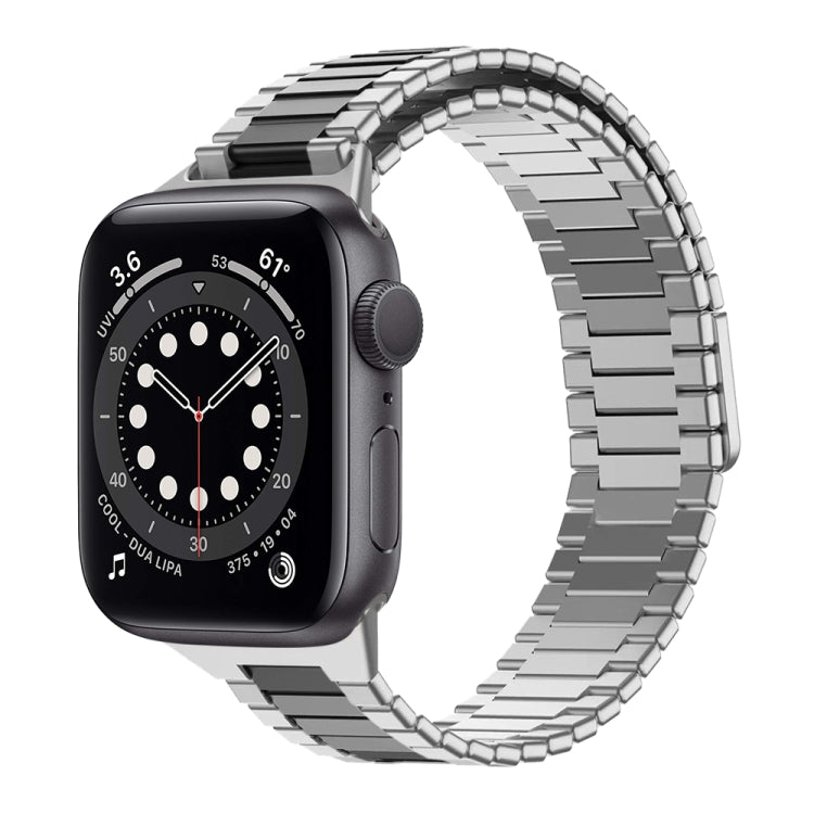 竹紋磁性不鏽鋼金屬錶帶，適用於 Apple Watch Series 6 40mm，適用於 Apple Watch Series 6 44mm，適用於 Apple Watch Series 5 44mm，適用於 Apple Watch Series 5 40mm，適用於 Apple Watch Series 4 44mm，適用於 Apple Watch Series 4 40mm