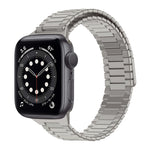 竹紋磁性不鏽鋼金屬錶帶，適用於 Apple Watch Series 6 40mm，適用於 Apple Watch Series 6 44mm，適用於 Apple Watch Series 5 44mm，適用於 Apple Watch Series 5 40mm，適用於 Apple Watch Series 4 44mm，適用於 Apple Watch Series 4 40mm