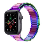 竹紋磁性不鏽鋼金屬錶帶，適用於 Apple Watch Series 6 40mm，適用於 Apple Watch Series 6 44mm，適用於 Apple Watch Series 5 44mm，適用於 Apple Watch Series 5 40mm，適用於 Apple Watch Series 4 44mm，適用於 Apple Watch Series 4 40mm