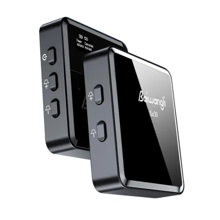 SX39 適用 iPhone 的領夾式無線降噪麥克風，含雙發射器與接收器，適用 iPhone