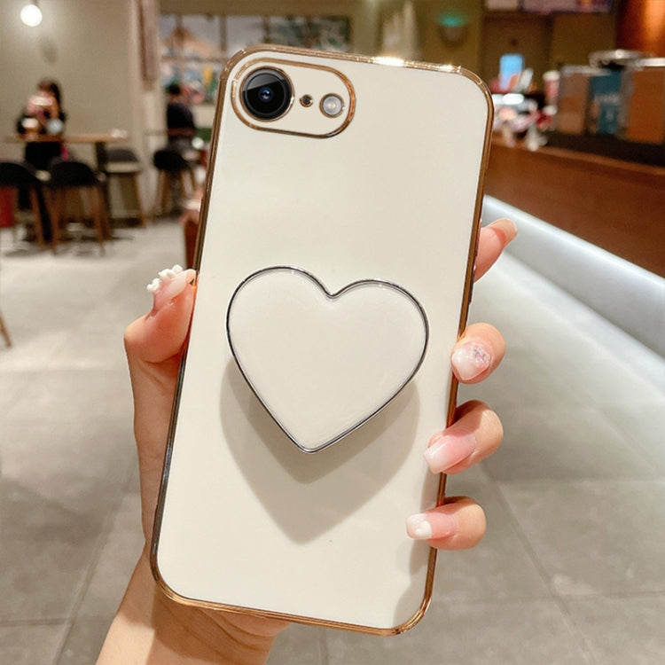 電鍍愛心指環支架 TPU 手機殼，適用於 iPhone 14 Pro Max、iPhone SE 2022 / 2020 / 7 / 8、iPhone 13 Pro Max、iPhone 13 Pro、iPhone 13、iPhone 13 mini、iPhone 12、iPhone 12 Pro Max