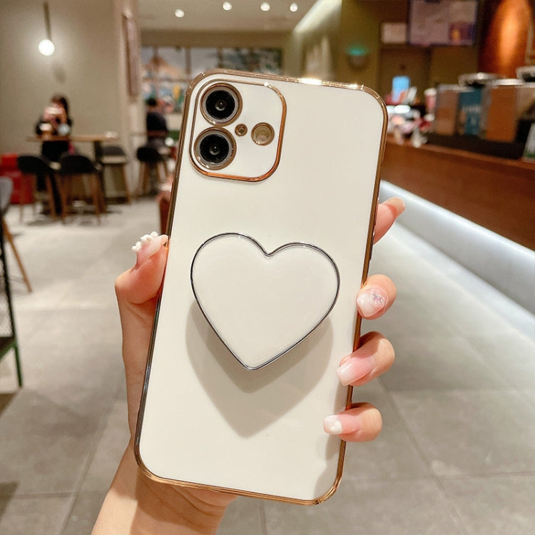 電鍍愛心指環支架 TPU 手機殼，適用於 iPhone 17e / 16e、iPhone 17 Pro Max、iPhone 17 Pro、iPhone 17、iPhone Air、iPhone 16 Pro Max、iPhone 16 Pro、iPhone 16 Plus