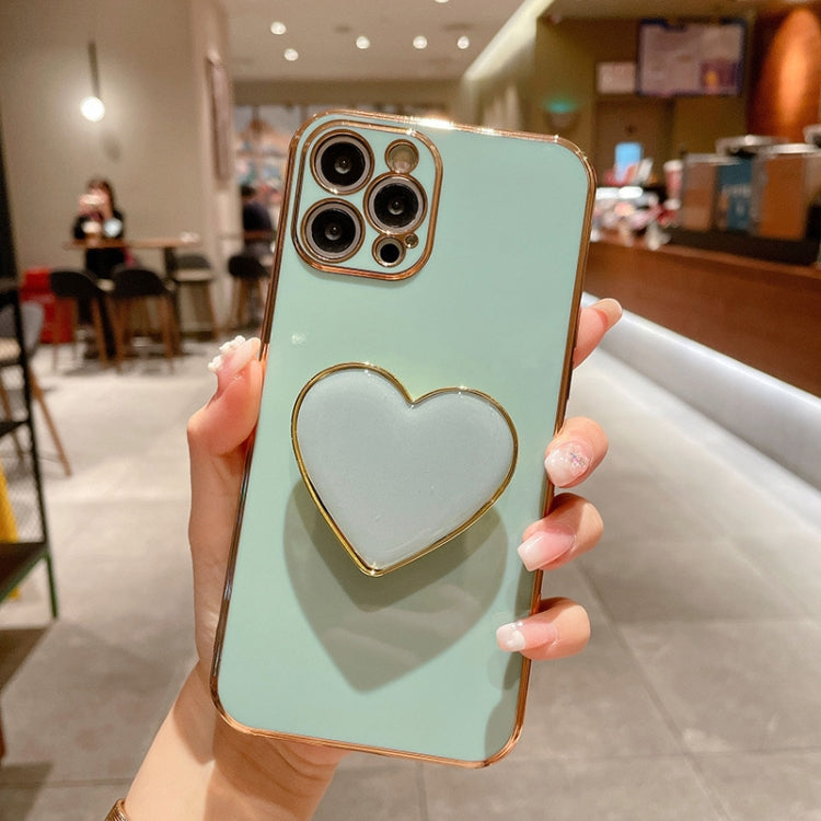 電鍍愛心指環支架 TPU 手機殼，適用於 iPhone 17e / 16e、iPhone 17 Pro Max、iPhone 17 Pro、iPhone 17、iPhone Air、iPhone 16 Pro Max、iPhone 16 Pro、iPhone 16 Plus
