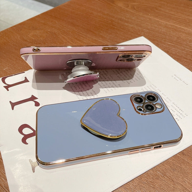 電鍍愛心指環支架 TPU 手機殼，適用於 iPhone 17e / 16e、iPhone 17 Pro Max、iPhone 17 Pro、iPhone 17、iPhone Air、iPhone 16 Pro Max、iPhone 16 Pro、iPhone 16 Plus