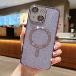 亮片電鍍 MagSafe TPU 手機殼，適用於 iPhone 16 Pro、iPhone 16 Plus、iPhone 16、iPhone 15 Pro Max、iPhone 15 Pro、iPhone 15 Plus