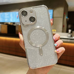 亮片電鍍 MagSafe TPU 手機殼，適用於 iPhone 16 Pro、iPhone 16 Plus、iPhone 16、iPhone 15 Pro Max、iPhone 15 Pro、iPhone 15 Plus