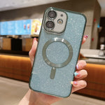 亮片電鍍 MagSafe TPU 手機殼，適用於 iPhone 11 Pro Max、iPhone 11、iPhone 11 Pro、iPhone X / XS、iPhone XR、iPhone XS Max