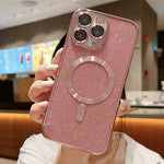 亮片電鍍 MagSafe TPU 手機殼，適用於 iPhone 11 Pro Max、iPhone 11、iPhone 11 Pro、iPhone X / XS、iPhone XR、iPhone XS Max