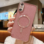 亮片電鍍 MagSafe TPU 手機殼，適用於 iPhone 11 Pro Max、iPhone 11、iPhone 11 Pro、iPhone X / XS、iPhone XR、iPhone XS Max