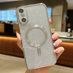 亮片電鍍 MagSafe TPU 手機殼，適用於 iPhone 11 Pro Max、iPhone 11、iPhone 11 Pro、iPhone X / XS、iPhone XR、iPhone XS Max