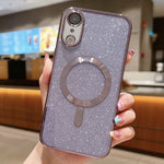 亮片電鍍 MagSafe TPU 手機殼，適用於 iPhone 11 Pro Max、iPhone 11、iPhone 11 Pro、iPhone X / XS、iPhone XR、iPhone XS Max
