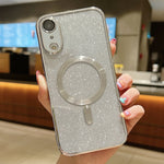 亮片電鍍 MagSafe TPU 手機殼，適用於 iPhone 11 Pro Max、iPhone 11、iPhone 11 Pro、iPhone X / XS、iPhone XR、iPhone XS Max
