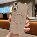 亮片電鍍 MagSafe TPU 手機殼，適用於 iPhone 11 Pro Max、iPhone 11、iPhone 11 Pro、iPhone X / XS、iPhone XR、iPhone XS Max