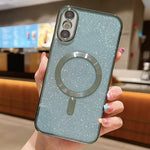 亮片電鍍 MagSafe TPU 手機殼，適用於 iPhone 11 Pro Max、iPhone 11、iPhone 11 Pro、iPhone X / XS、iPhone XR、iPhone XS Max