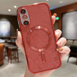 亮片電鍍 MagSafe TPU 手機殼，適用於 iPhone 11 Pro Max、iPhone 11、iPhone 11 Pro、iPhone X / XS、iPhone XR、iPhone XS Max