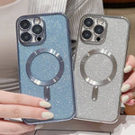 亮片電鍍 MagSafe TPU 手機殼，適用於 iPhone 11 Pro Max、iPhone 11、iPhone 11 Pro、iPhone X / XS、iPhone XR、iPhone XS Max