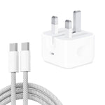 PD35W USB-C / Type-C 埠充電器，附 1 米 Type-C 對 Type-C 數據線，英規插頭，英規插頭 + Type-C 線