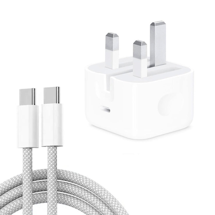 PD35W USB-C / Type-C 埠充電器，附 1 米 Type-C 對 Type-C 數據線，英規插頭，英規插頭 + Type-C 線