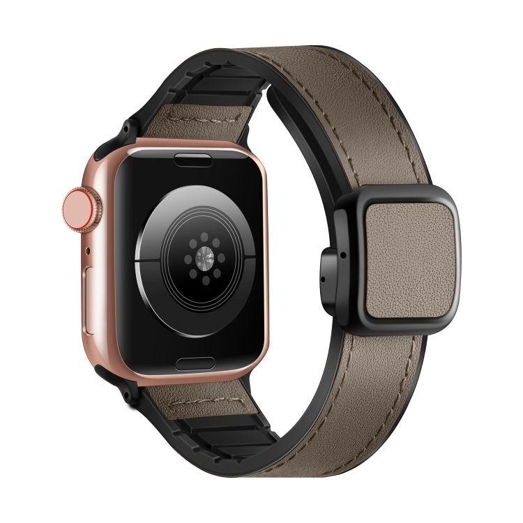 折疊磁性方扣 PU 矽膠錶帶，適用於 Apple Watch Series 4 44mm，適用於 Apple Watch Series 4 40mm，適用於 Apple Watch Series 3 38mm，適用於 Apple Watch Series 3 42mm
