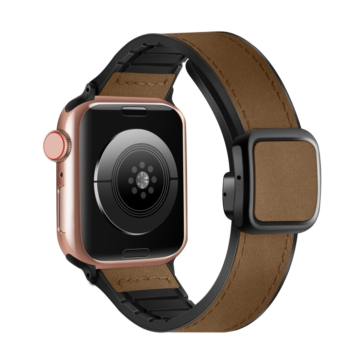 折疊磁性方扣 PU 矽膠錶帶，適用於 Apple Watch Series 4 44mm，適用於 Apple Watch Series 4 40mm，適用於 Apple Watch Series 3 38mm，適用於 Apple Watch Series 3 42mm