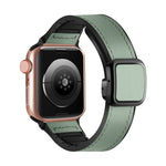 折疊磁性方扣 PU 矽膠錶帶，適用於 Apple Watch Series 4 44mm，適用於 Apple Watch Series 4 40mm，適用於 Apple Watch Series 3 38mm，適用於 Apple Watch Series 3 42mm