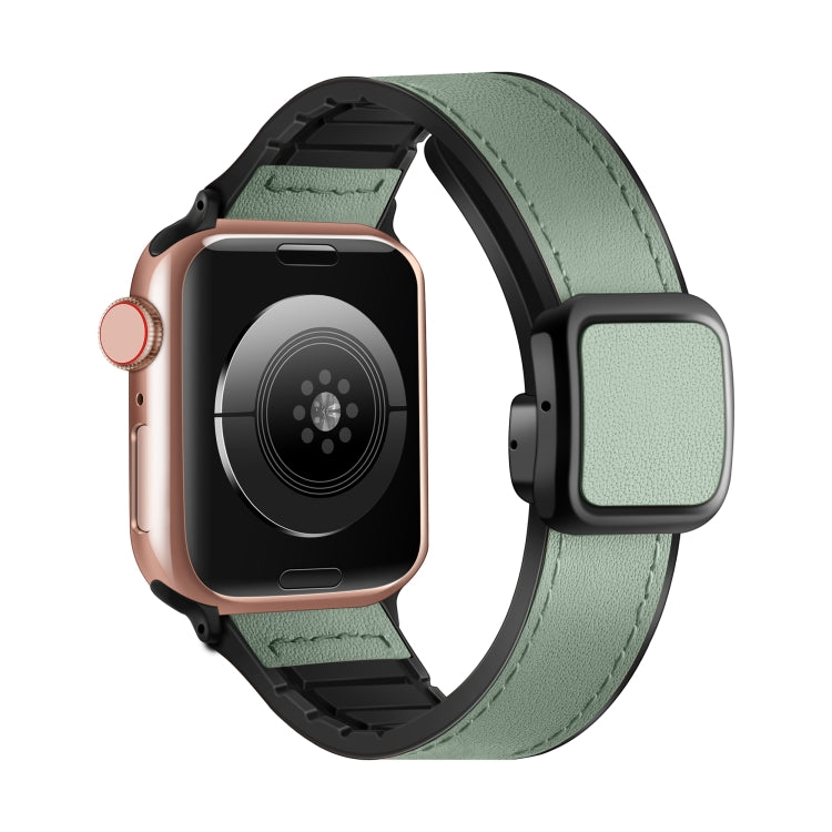折疊磁性方扣 PU 矽膠錶帶，適用於 Apple Watch Series 4 44mm，適用於 Apple Watch Series 4 40mm，適用於 Apple Watch Series 3 38mm，適用於 Apple Watch Series 3 42mm