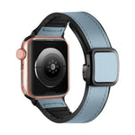 折疊磁性方扣 PU 矽膠錶帶，適用於 Apple Watch Series 4 44mm，適用於 Apple Watch Series 4 40mm，適用於 Apple Watch Series 3 38mm，適用於 Apple Watch Series 3 42mm