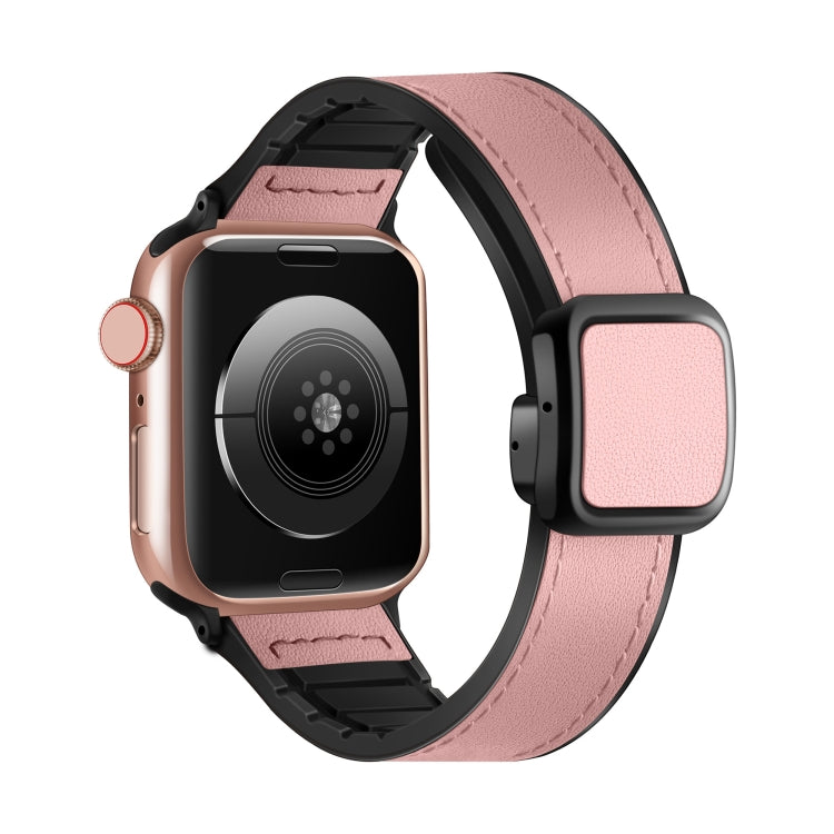 折疊磁性方扣 PU 矽膠錶帶，適用於 Apple Watch Series 4 44mm，適用於 Apple Watch Series 4 40mm，適用於 Apple Watch Series 3 38mm，適用於 Apple Watch Series 3 42mm